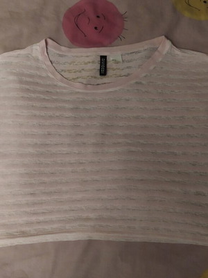 Crop H&M size S like new, white and pink