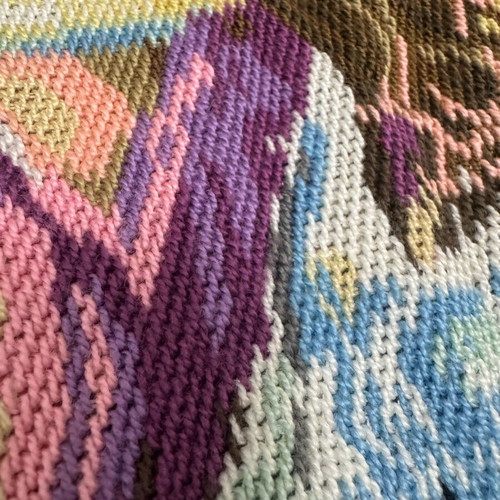 Embroidery with Woman on Horse like new 60x80