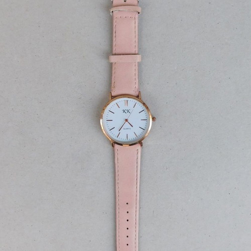 KK wristwatch with leather strap