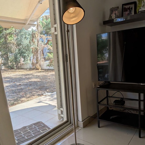 Floor lamp with adjustable arm