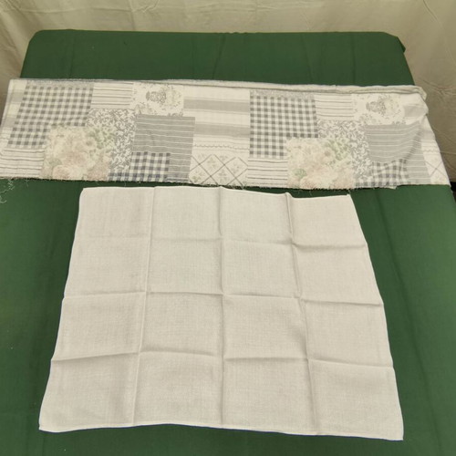 Tablecloth and fabric used, 1940s era