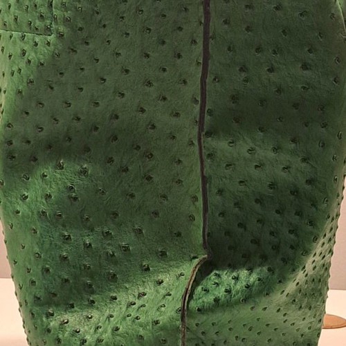 Shoulder bag green faux leather used