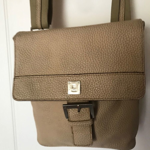 KEM crossbody bag used, beige with adjustable strap