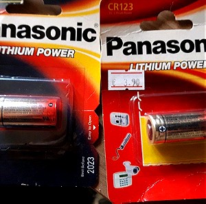 2 μπαταρίες CR123 panasonic 3v lithium power