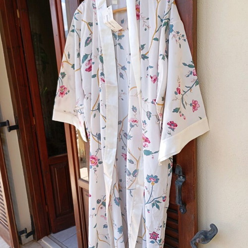 Nota lingerie kimono set new, 5 pieces, white, synthetic silk