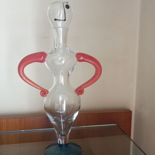 Kosta Boda Fenix handmade glass carafe like new