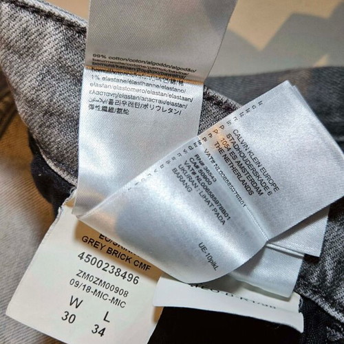 Calvin Klein Jeans men's light gray denim pants size M used