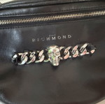 John Richmond black belt bag crossbody with skull and chain