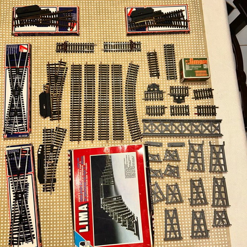 Lima H0 Train Tracks used, Italian, pack with 16 bridge pieces
