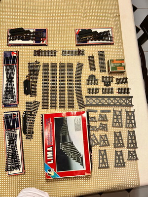 Lima H0 Train Tracks used, Italian, pack with 16 bridge pieces