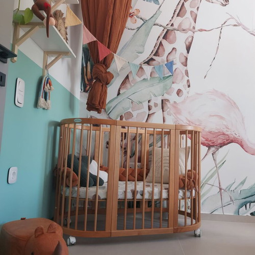 Ingvart Smart Bed 9 in 1 Baby Cot Natural Wood Like New