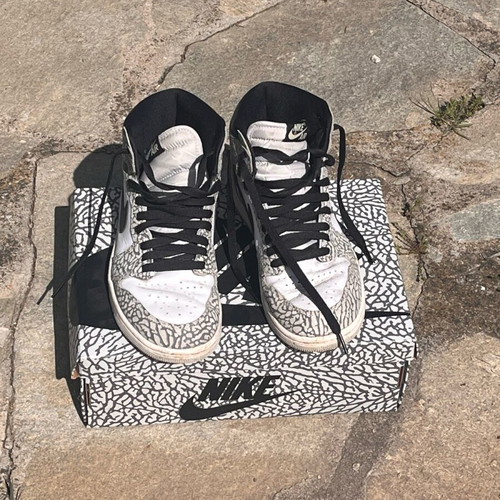 Jordan Air 1 Retro High OG White Cement used, size 41