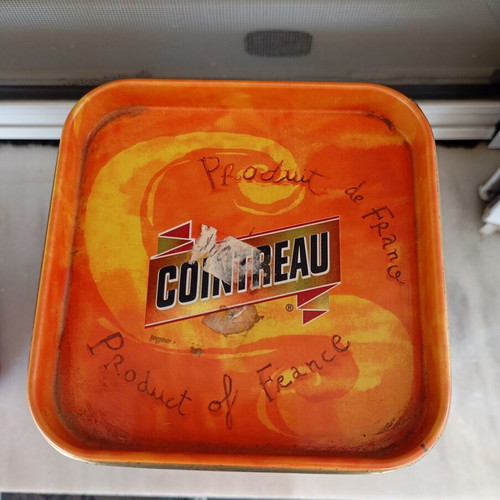 Collectible metal tins Johnnie Walker and Cointreau anniversary set like new