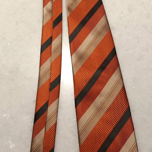 Antonio Billiano silk tie from Italy like new, multicolor orange
