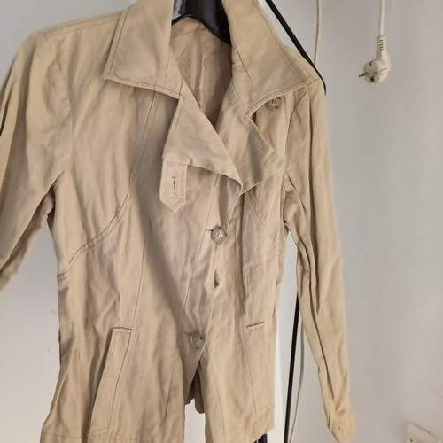 Women's jacket cotton beige like new, sizes small to large