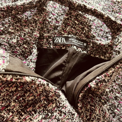 ZARA tweed dress with sequins, size XS, like new