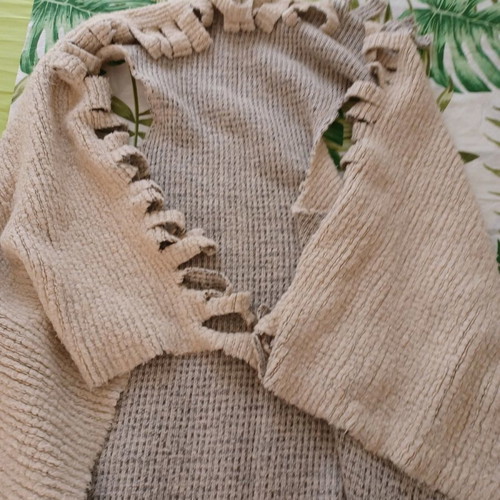 Sleeveless coat used one size, white