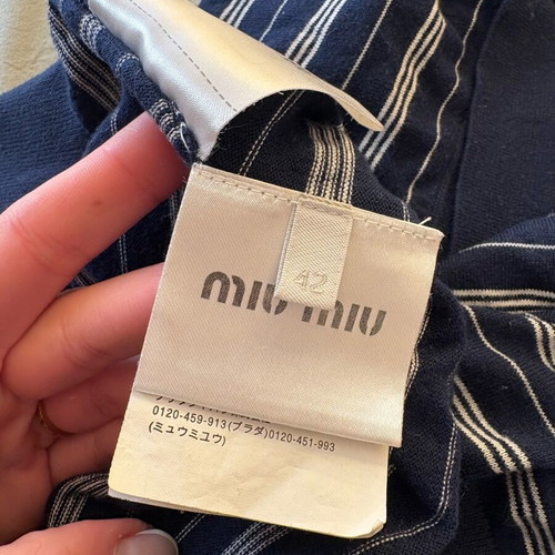 Miu Miu unisex polo shirt blue like new, size 42