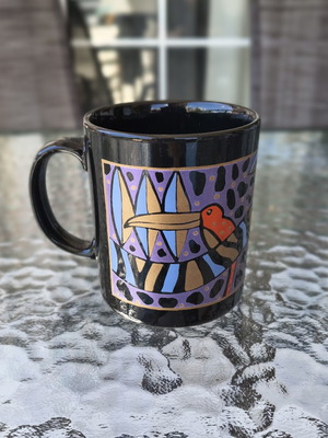 Kiln Craft Toucan vintage ceramic mug used