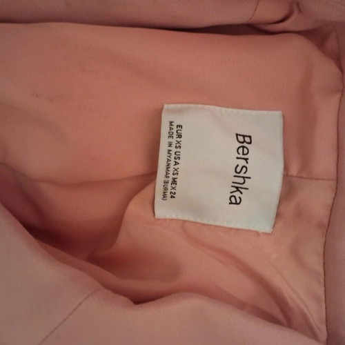 Bershka pink short jacket used, size XS