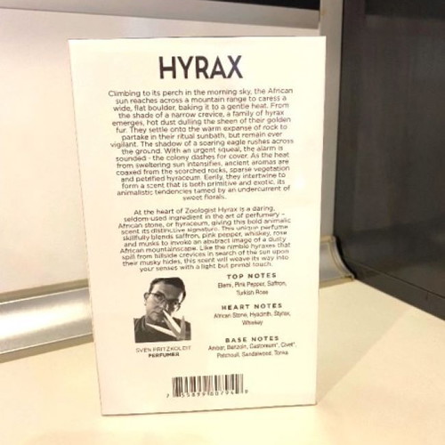 Zoologist Hyrax Extrait de Parfum 60ml new authentic