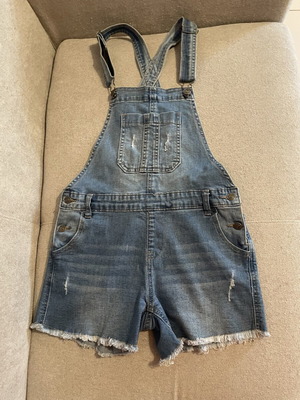 Energiers denim shorts salopette for 12-year-old girl like new, blue