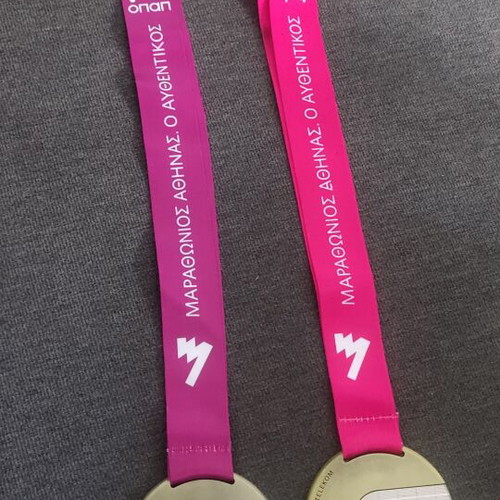 Marathon medals like new, authentic set of 2
