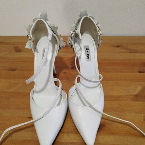 Dune London shoes used, white, size 39, wedding heels