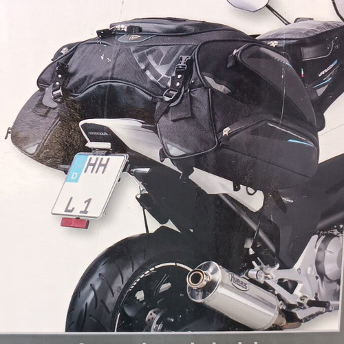 Vanucci Motorcycle Saddlebags like new, heavy-duty set with accessories