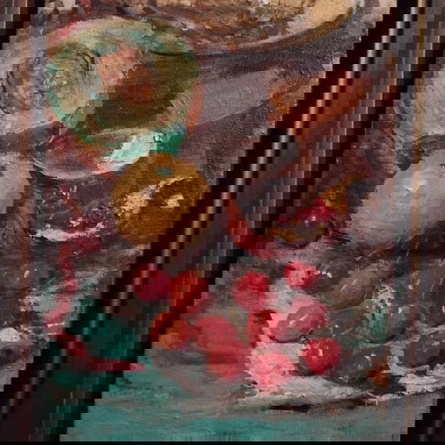 Oil painting on canvas by Christos Pallantzas, like new, still life