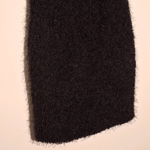 Black fuzzy dress like new with adjustable straps, size S