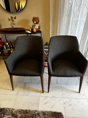Milano De Armchairs Set of 2 with Ergonomic Backrest, Like New
