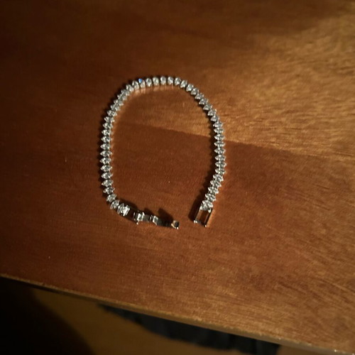 Bracelet used stainless steel with sparkling stones