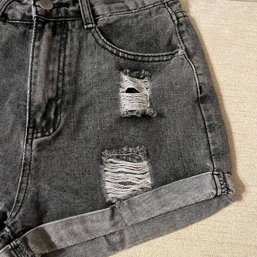Black denim shorts like new, size S