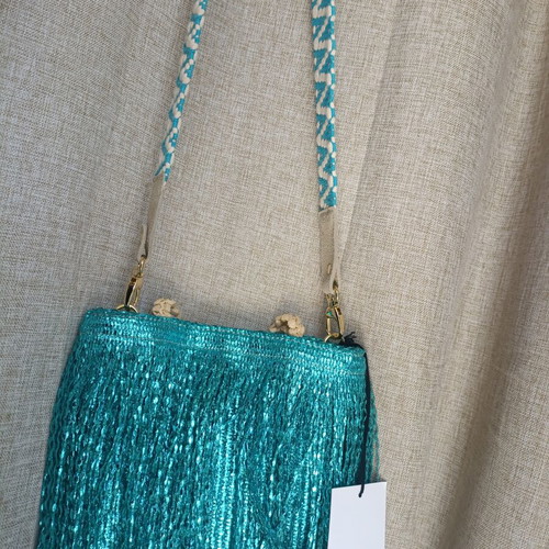 ViaMailBag Kos Glitter crossbody bag new, luxury Italian raffia