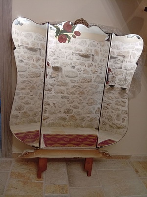 Καθρέφτης τρίπτυχος μεταχειρισμένος αντίκα