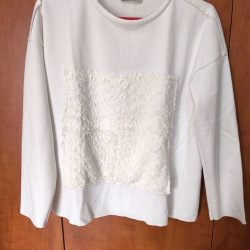 Zara women's long-sleeve blouse like new, size medium, white