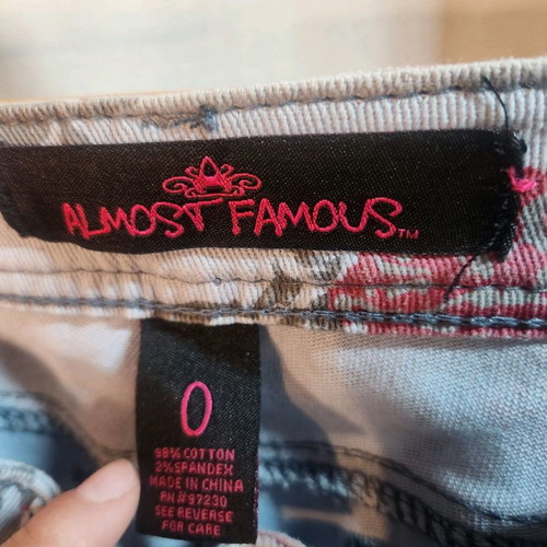 Floral skinny jeans like new, multicolor, size XS