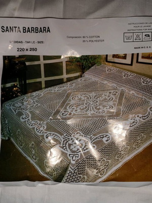 Πλεκτό κάλυμμα κρεβατιού Santa Barbara σαν καινούργιο, 220x250 εκ.