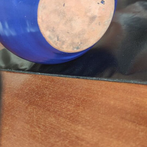 Handmade clay vase like new, height 12 cm, diameter 10 cm