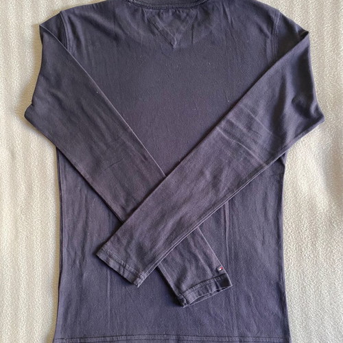 Tommy Hilfiger boys' long-sleeve blue shirt like new, age 12