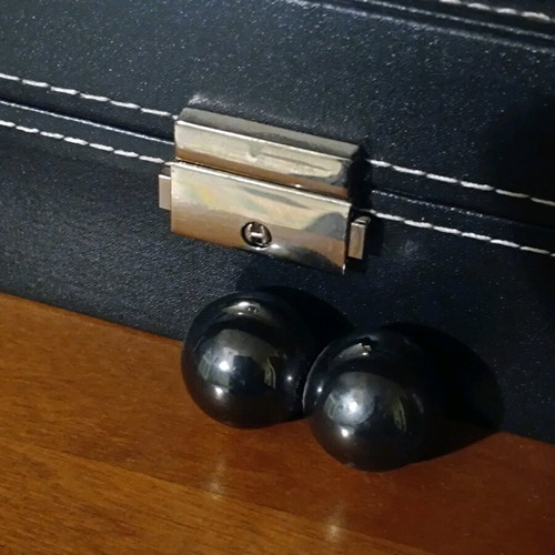 Magnetic marbles used