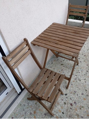IKEA ASKHOLMEN Σετ Ξύλινο Μπιστρό Εξωτερικού Χώρου Μεταχειρισμένο