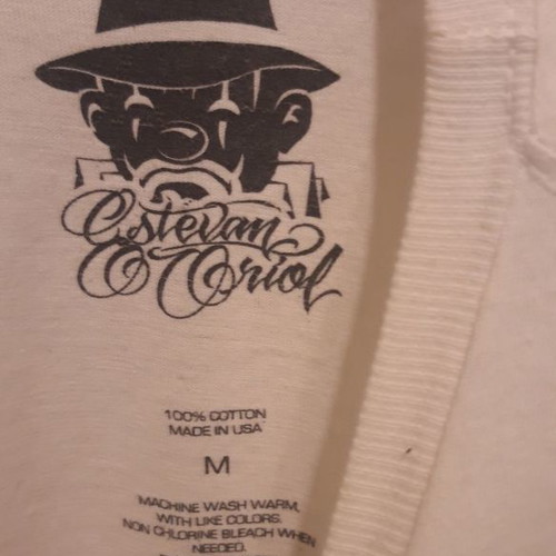 T shirt Upper Playground street hip hop culture used, size M, white