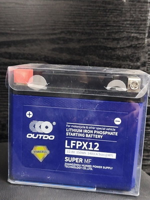 Outdo LFPX12 (YTX12-BS) lithium battery new