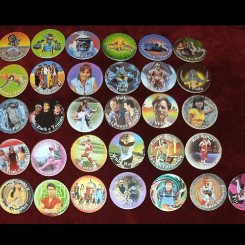 Power Rangers Saban Slammer 1995 caps used, rare pieces