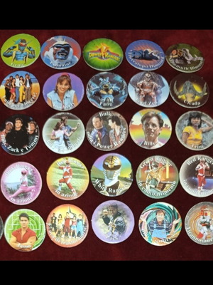 Power Rangers Saban Slammer 1995 caps used, rare pieces
