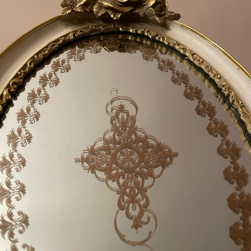 Mirror tray new 46x26 cm with velvet backing