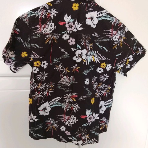 Zara Kids Summer Shirt Black with Pattern Like New