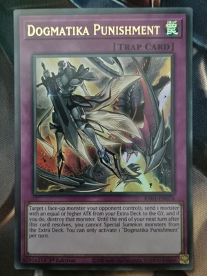 Dogmatika Punishment RA01 Ultra Rare 1st Edition Yu-Gi-Oh! card